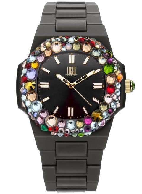 LIGHT TIME Mod. POLYCARBONATE - Black w-strass LIGHT TIME Mod. POLYCARBONATE - Black w-strass