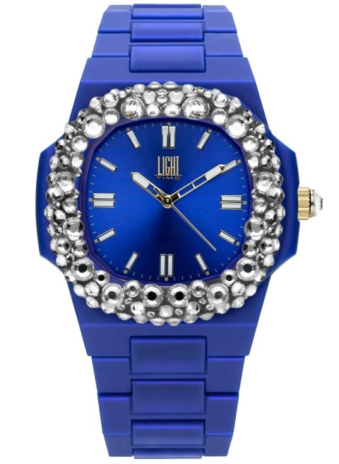 LIGHT TIME Mod. POLYCARBONATE - Blue w-strass LIGHT TIME Mod. POLYCARBONATE - Blue w-strass