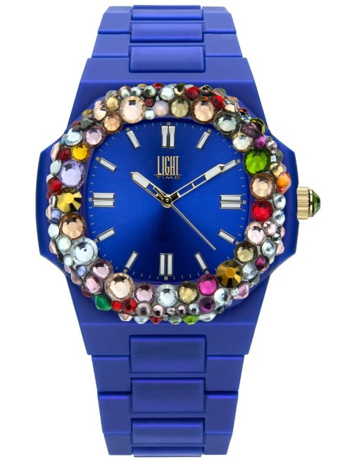 LIGHT TIME Mod. POLYCARBONATE - Blue w-strass LIGHT TIME Mod. POLYCARBONATE - Blue w-strass
