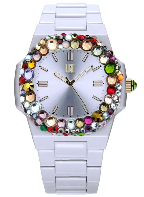 LIGHT TIME Mod. POLYCARBONATE - White w-strass LIGHT TIME Mod. POLYCARBONATE - White w-strass