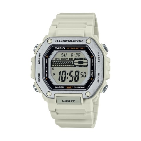 CASIO SPORT Mod. OVERSIZE WHITE- Illuminator 10 Year Battery
