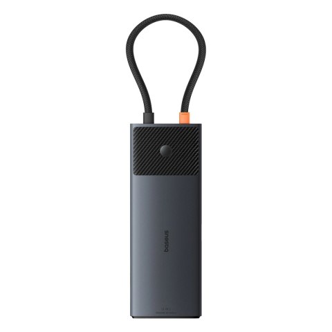 HUB USB 11w1 Baseus Metal Gleam Series II USB-A/USB-C PD/HDMI/DP/RJ45/SD/TF - czarny HUB USB 11w1 Baseus Metal Gleam Series II USB-A/USB-C PD/HDMI/DP/RJ45/SD/TF - czarny