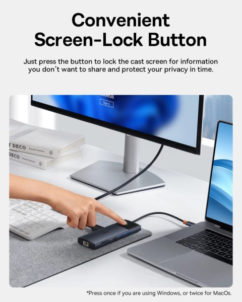 HUB USB 11w1 Baseus Metal Gleam Series II USB-A/USB-C PD/HDMI/DP/RJ45/SD/TF - czarny HUB USB 11w1 Baseus Metal Gleam Series II USB-A/USB-C PD/HDMI/DP/RJ45/SD/TF - czarny