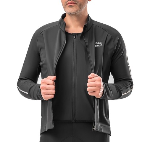 Koszulka kolarska Rockbros 15400002004 z długim rękawem jesień/zima XL - czarna Koszulka kolarska Rockbros 15400002004 z długim rękawem jesień/zima XL - czarna