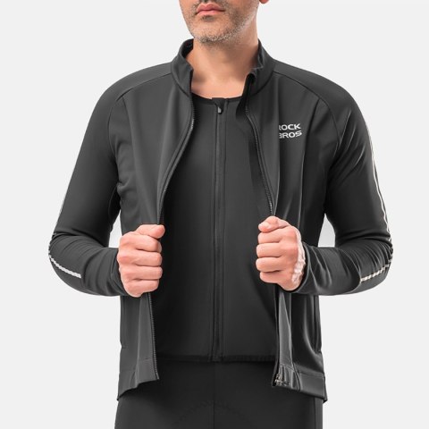 Koszulka kolarska Rockbros 15400002004 z długim rękawem jesień/zima XL - czarna Koszulka kolarska Rockbros 15400002004 z długim rękawem jesień/zima XL - czarna