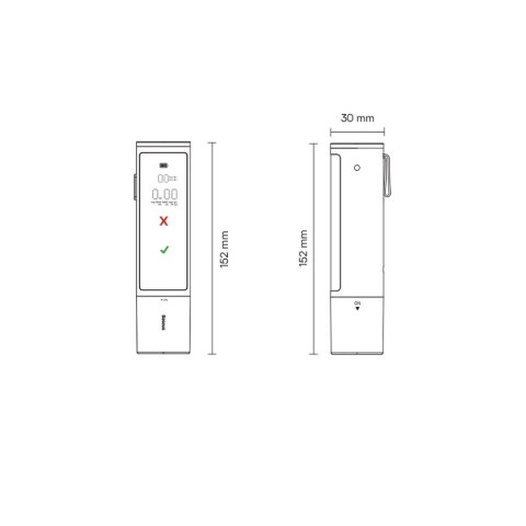 Baseus SafeJourney Pro Series alkomat 470mAh szary Baseus SafeJourney Pro Series alkomat 470mAh szary