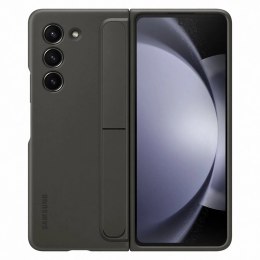 Etui silikonowe do Samsung Galaxy Z Fold 5 z podstawką i paskiem - czarne