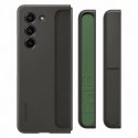 Etui silikonowe do Samsung Galaxy Z Fold 5 z podstawką i paskiem - czarne