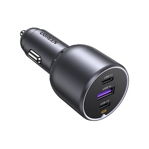 Ładowarka Ugreen EC705 samochodowa 130W 2x USB-C 1x USB-A - szara Ładowarka Ugreen EC705 samochodowa 130W 2x USB-C 1x USB-A - szara