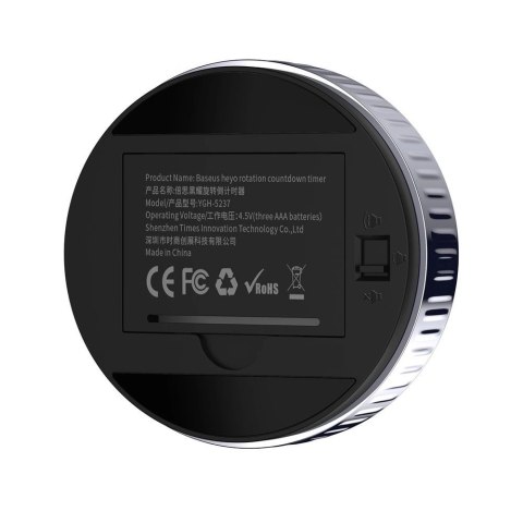 Baseus Heyo obrotowy minutnik czasomierz elektroniczny timer czarny (ACDJS-01) Baseus Heyo obrotowy minutnik czasomierz elektroniczny timer czarny (ACDJS-01)