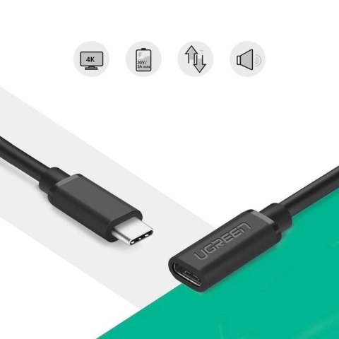 Kabel Ugreen 40574 USB-C - USB-C 5Gb/s 0,5m - czarny Kabel Ugreen 40574 USB-C - USB-C 5Gb/s 0,5m - czarny