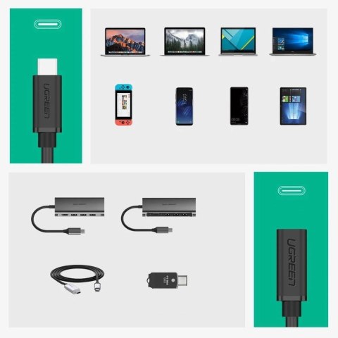 Kabel Ugreen 40574 USB-C - USB-C 5Gb/s 0,5m - czarny Kabel Ugreen 40574 USB-C - USB-C 5Gb/s 0,5m - czarny
