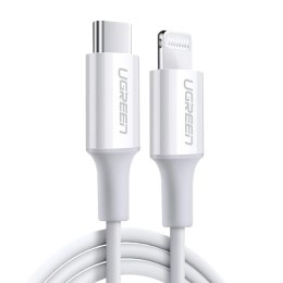 Kabel Ugreen US171 Lightning - USB-C MFi PD 20W 480Mb/s 1m - biały