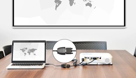 Ugreen kabel przewód przejściówka adapter jednokierunkowy z HDMI (męski) do VGA (żeński) FHD czarny (MM105 40253) Ugreen kabel przewód przejściówka adapter jednokierunkowy z HDMI (męski) do VGA (żeński) FHD czarny (MM105 40253)