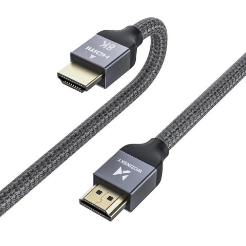 Wozinsky kabel HDMI 2.1 8K 60 Hz 48 Gbps / 4K 120 Hz / 2K 144 Hz 5 m srebrny (WHDMI-50) Wozinsky kabel HDMI 2.1 8K 60 Hz 48 Gbps / 4K 120 Hz / 2K 144 Hz 5 m srebrny (WHDMI-50)