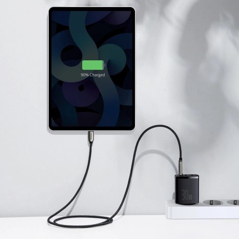 Baseus Compact szybka ładowarka sieciowa 2x USB / USB Typ C 30W 3A Power Delivery Quick Charge czarny (CCXJ-E01) Baseus Compact szybka ładowarka sieciowa 2x USB / USB Typ C 30W 3A Power Delivery Quick Charge czarny (CCXJ-E01)