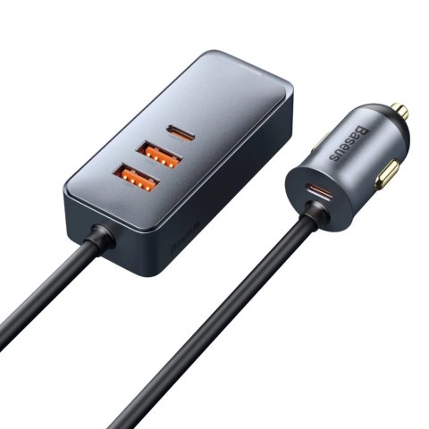 Baseus Share Together ładowarka samochodowa 2x USB / 2x USB Typ C 120W PPS Quick Charge Power Delivery szary (CCBT-A0G) Baseus Share Together ładowarka samochodowa 2x USB / 2x USB Typ C 120W PPS Quick Charge Power Delivery szary (CCBT-A0G)