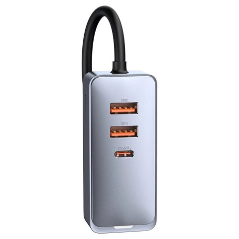 Baseus Share Together ładowarka samochodowa 2x USB / 2x USB Typ C 120W PPS Quick Charge Power Delivery szary (CCBT-A0G) Baseus Share Together ładowarka samochodowa 2x USB / 2x USB Typ C 120W PPS Quick Charge Power Delivery szary (CCBT-A0G)