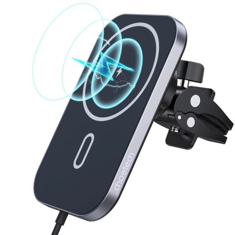 Choetech samochodowy uchwyt magnetyczny indukcyjna ładowarka Qi 15W (kompatybilna z MagSafe) czarny (T200-F) Choetech samochodowy uchwyt magnetyczny indukcyjna ładowarka Qi 15W (kompatybilna z MagSafe) czarny (T200-F)