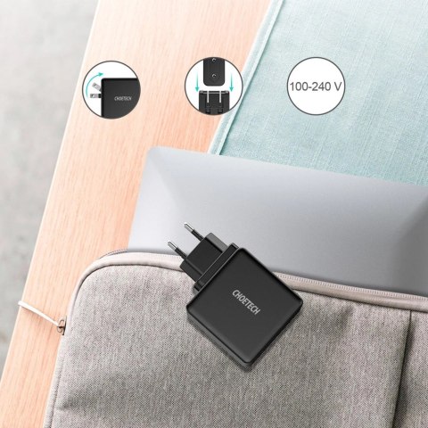 Choetech szybka ładowarka sieciowa USB Typ C PD 60W 3A czarny (Q4004-EU) Choetech szybka ładowarka sieciowa USB Typ C PD 60W 3A czarny (Q4004-EU)