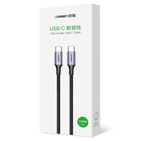 Kabel Ugreen US316 90120 USB-C - USB-C PD QC FCP 100W 5A 480Mb/s 3m - szary Kabel Ugreen US316 90120 USB-C - USB-C PD QC FCP 100W 5A 480Mb/s 3m - szary