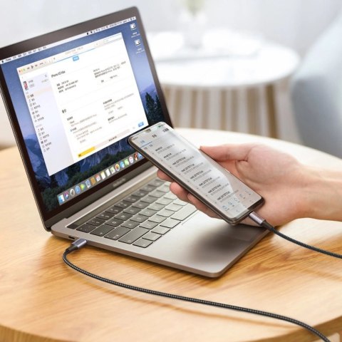 Kabel Ugreen US316 90120 USB-C - USB-C PD QC FCP 100W 5A 480Mb/s 3m - szary Kabel Ugreen US316 90120 USB-C - USB-C PD QC FCP 100W 5A 480Mb/s 3m - szary