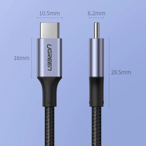 Kabel Ugreen US316 90120 USB-C - USB-C PD QC FCP 100W 5A 480Mb/s 3m - szary Kabel Ugreen US316 90120 USB-C - USB-C PD QC FCP 100W 5A 480Mb/s 3m - szary