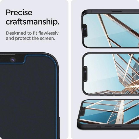 Szkło hartowane Spigen Glas.tR EZ Fit na iPhone 13 / 13 Pro / 14 / 16e - 2 szt. Szkło hartowane Spigen Glas.tR EZ Fit na iPhone 13 / 13 Pro / 14 / 16e - 2 szt.