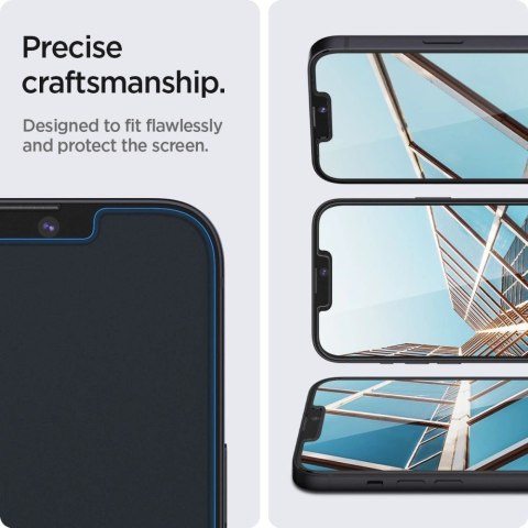 Szkło hartowane Spigen Glas.tR EZ Fit na iPhone 13 / 13 Pro / 14 / 16e - 2 szt. Szkło hartowane Spigen Glas.tR EZ Fit na iPhone 13 / 13 Pro / 14 / 16e - 2 szt.