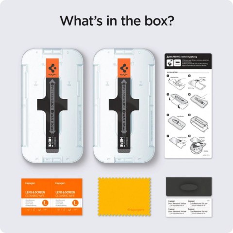 Szkło hartowane Spigen Glas.tR EZ Fit na iPhone 13 / 13 Pro / 14 / 16e - 2 szt. Szkło hartowane Spigen Glas.tR EZ Fit na iPhone 13 / 13 Pro / 14 / 16e - 2 szt.