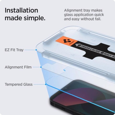 Szkło hartowane Spigen Glas.tR EZ Fit na iPhone 13 / 13 Pro / 14 / 16e - 2 szt. Szkło hartowane Spigen Glas.tR EZ Fit na iPhone 13 / 13 Pro / 14 / 16e - 2 szt.
