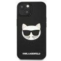 Etui Karl Lagerfeld 3D Rubber Choupette na iPhone 13 mini - czarne
