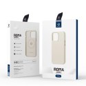 Dux Ducis Roma skórzane etui do iPhone 13 Pro Max elegancki pokrowiec z naturalnej skóry biały