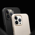 Dux Ducis Roma skórzane etui do iPhone 13 Pro Max elegancki pokrowiec z naturalnej skóry biały