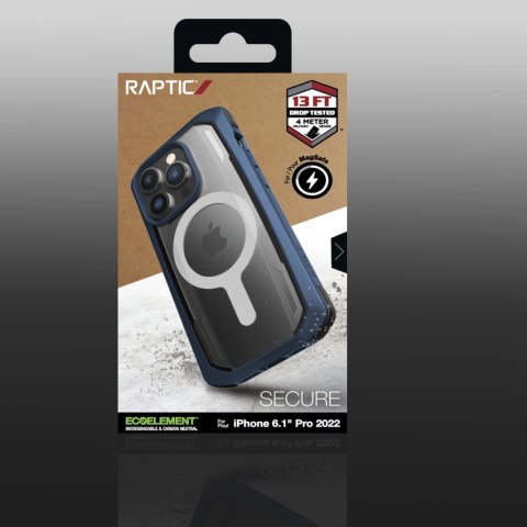 Raptic X-Doria Secure Case etui iPhone 14 Pro z MagSafe pancerny pokrowiec niebieski Raptic X-Doria Secure Case etui iPhone 14 Pro z MagSafe pancerny pokrowiec niebieski