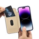 ICarer CE Premium Leather Folio Case skórzane etui iPhone 14 Pro Max z klapką magnetyczne MagSafe niebieski (WMI14220716-BU)