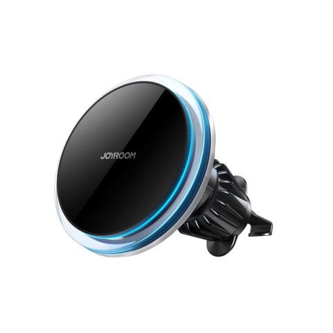 Joyroom uchwyt samochodowy do telefonu z ładowarką indukcyjną Qi 15W (kompatybilną z MagSafe) na kratkę nawiewu srebrny (JR-ZS29 Joyroom uchwyt samochodowy do telefonu z ładowarką indukcyjną Qi 15W (kompatybilną z MagSafe) na kratkę nawiewu srebrny (JR-ZS29