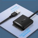 Adapter SATA Ugreen CM257 do dysku 2.5'' / 3.5'' USB-A 5Gb/s - czarny