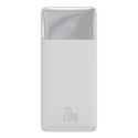Baseus Bipow powerbank z szybkim ładowaniem 30000mAh 20W biały (Overseas Edition) + kabel USB-A - Micro USB 0.25m biały (PPBD050
