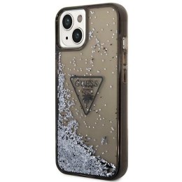 Etui Guess Liquid Glitter Palm Collection na iPhone 14 Plus - czarne