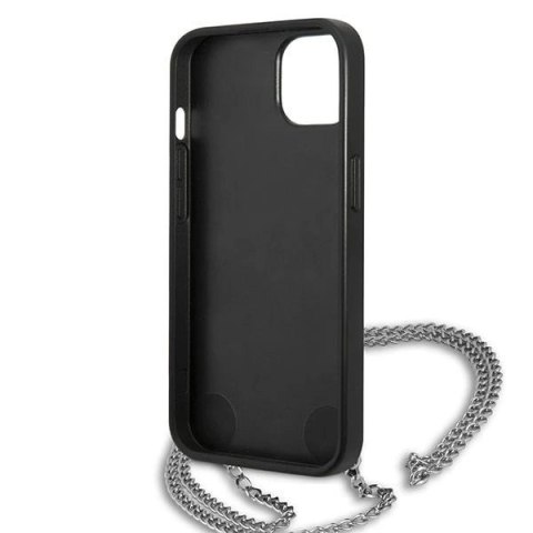 Etui Karl Lagerfeld Leather Textured and Chain na iPhone 13 mini - czarne Etui Karl Lagerfeld Leather Textured and Chain na iPhone 13 mini - czarne