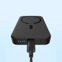 Baseus Magnetic Mini powerbank z ładowaniem indukcyjnym MagSafe 15W / szybkie ładowanie PD QC 20W 10000mAh czarny (Overseas Edit