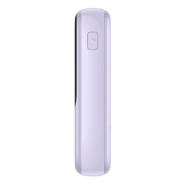 Baseus Qpow powerbank 10000mAh wbudowany kabel USB Typu C 22.5W Quick Charge SCP AFC FCP fioletowy (PPQD020105)