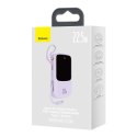 Baseus Qpow powerbank 10000mAh wbudowany kabel USB Typu C 22.5W Quick Charge SCP AFC FCP fioletowy (PPQD020105)