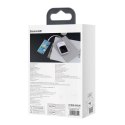 Baseus Qpow powerbank 10000mAh wbudowany kabel USB Typu C 22.5W Quick Charge SCP AFC FCP fioletowy (PPQD020105)