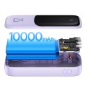 Baseus Qpow powerbank 10000mAh wbudowany kabel USB Typu C 22.5W Quick Charge SCP AFC FCP fioletowy (PPQD020105)