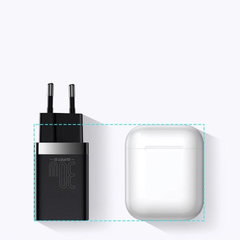 Baseus Super Si Pro szybka ładowarka USB / USB Typ C 30W Power Delivery Quick Charge czarny (CCSUPP-E01) Baseus Super Si Pro szybka ładowarka USB / USB Typ C 30W Power Delivery Quick Charge czarny (CCSUPP-E01)
