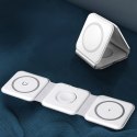 Ładowarka indukcyjna 3w1 Dudao A11N 15W - biała + kabel USB-C / USB-C