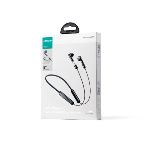 Sportowe bezprzewodowe słuchawki typu neckband Joyroom DS1 - czarne Sportowe bezprzewodowe słuchawki typu neckband Joyroom DS1 - czarne