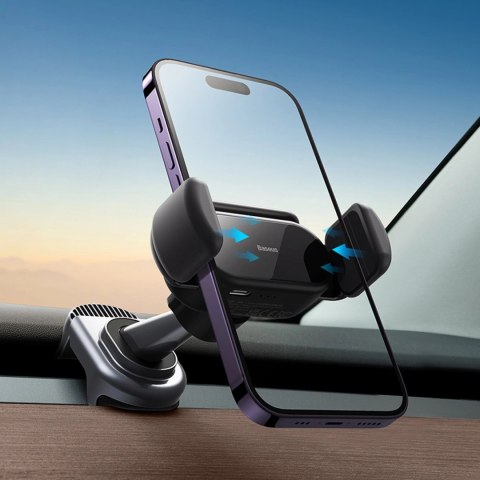 Uchwyt samochodowy elektryczny z panelem słonecznym do Tesla Model 3 / Y Baseus T-Space - czarny Uchwyt samochodowy elektryczny z panelem słonecznym do Tesla Model 3 / Y Baseus T-Space - czarny